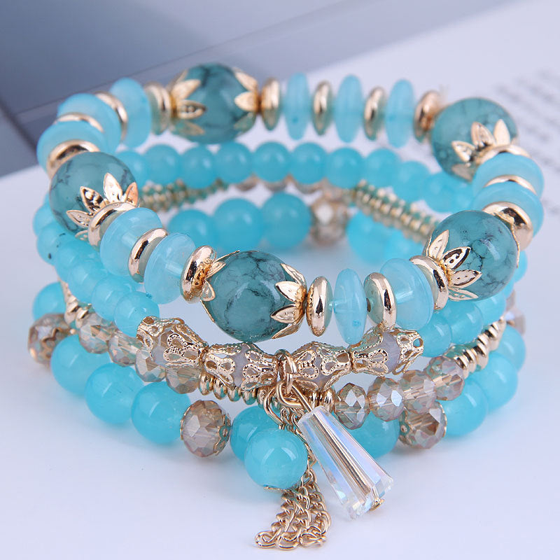 Wholesale Bohemian Tassel Braided Alloy Bracelet